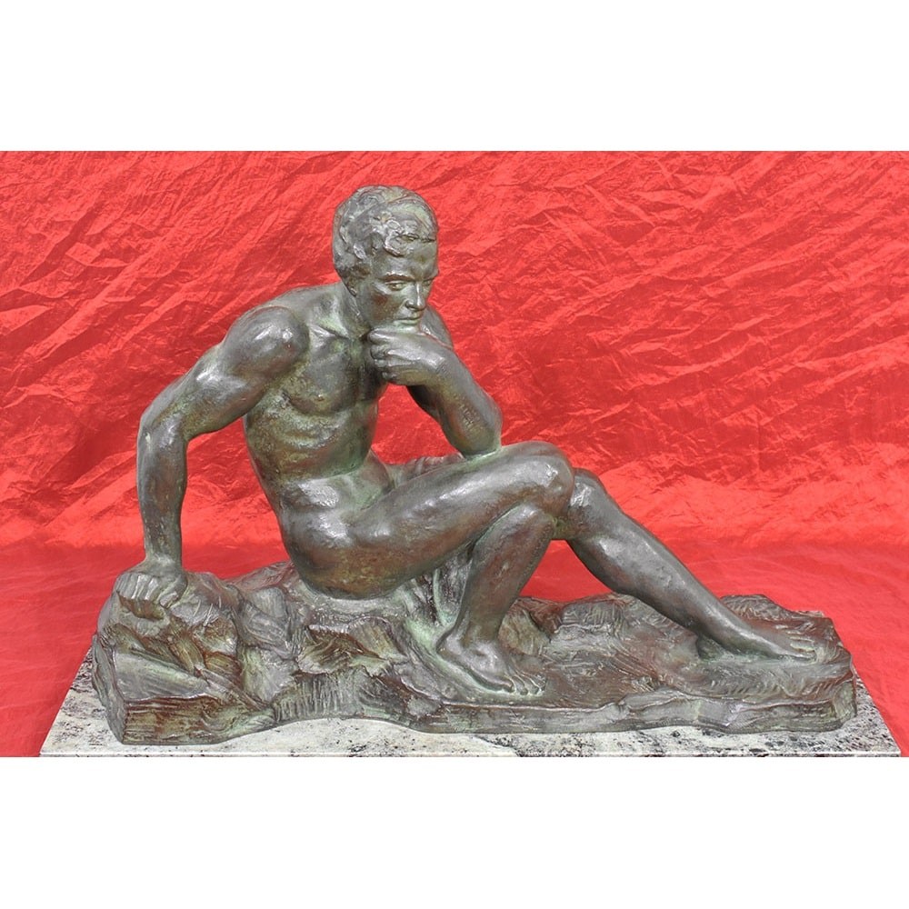 STB79 1 art deco sculpture nude man bronze statue.jpg